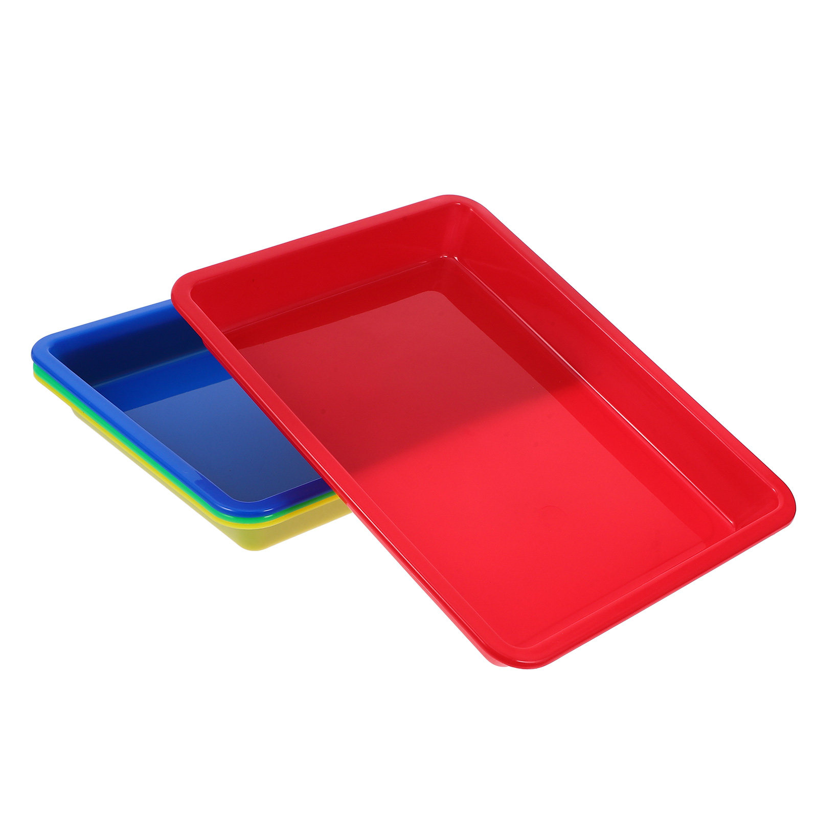 Art Craft Activities For Preschoolers - 4Pcs Vibrant PP Storage Trays Multipurpose
