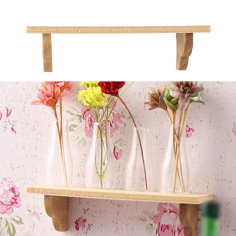 Art Craft House - 1pcs 1:12 Dollhouse Wood Wall Shelf