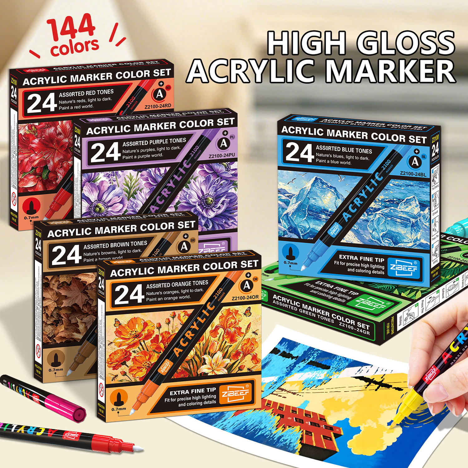 Illustration Marker Set - Extra Fine Tip Acrylic Paint Pens