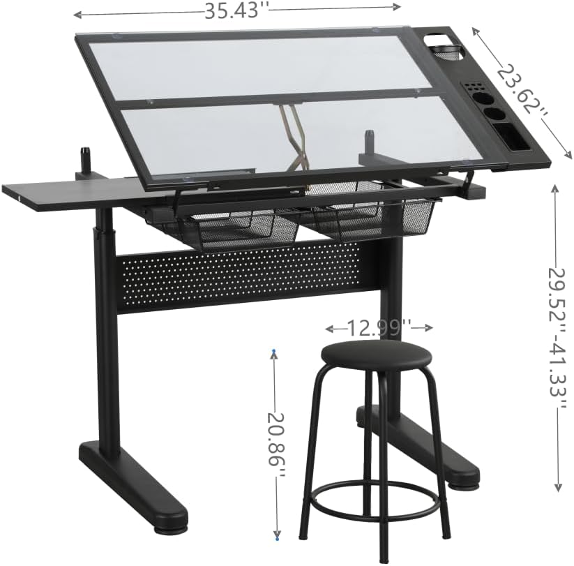 Glass Craft Table Drawing Desk – обзор и цена Art & Craft Photos