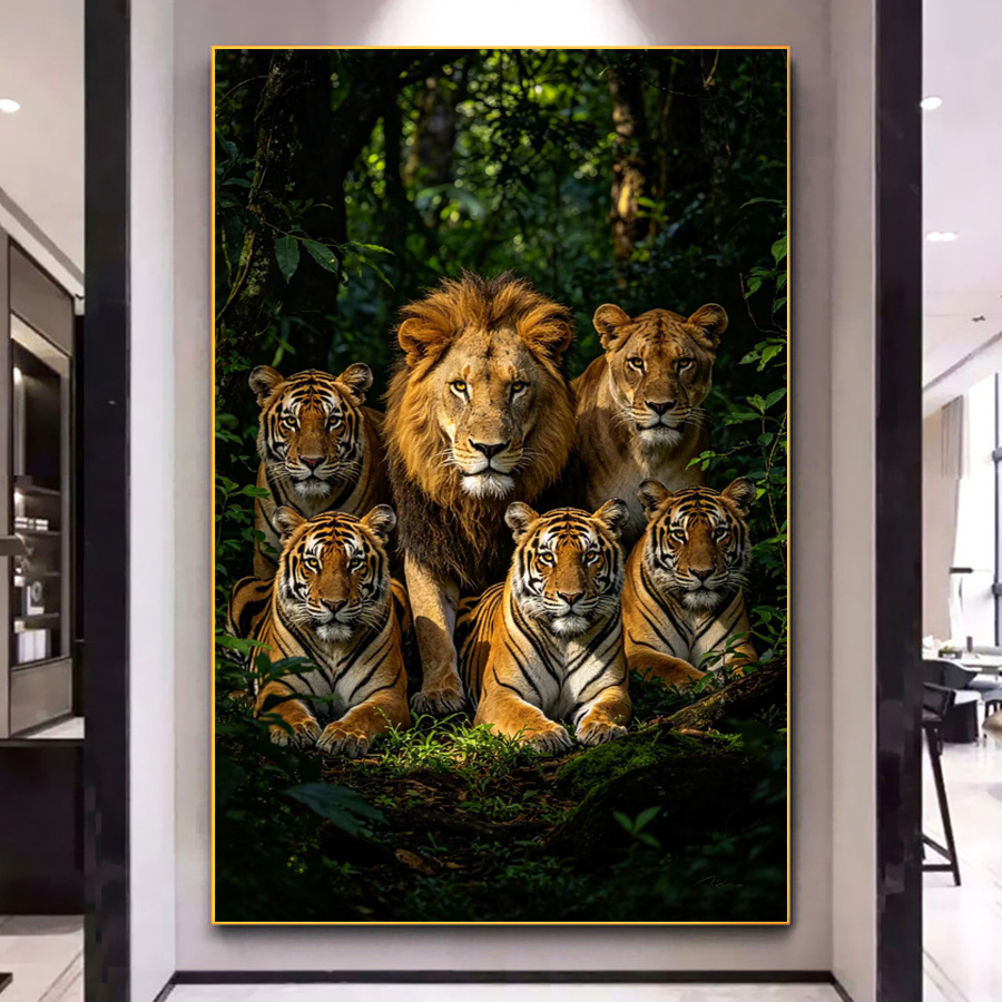 5D DIY Diamond Mosaic Lion Tig – обзор и цена Art And Craft Jungle