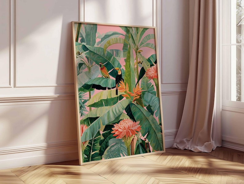 1pc Retro Tropical Canvas Post – обзор и цена Art Craft House