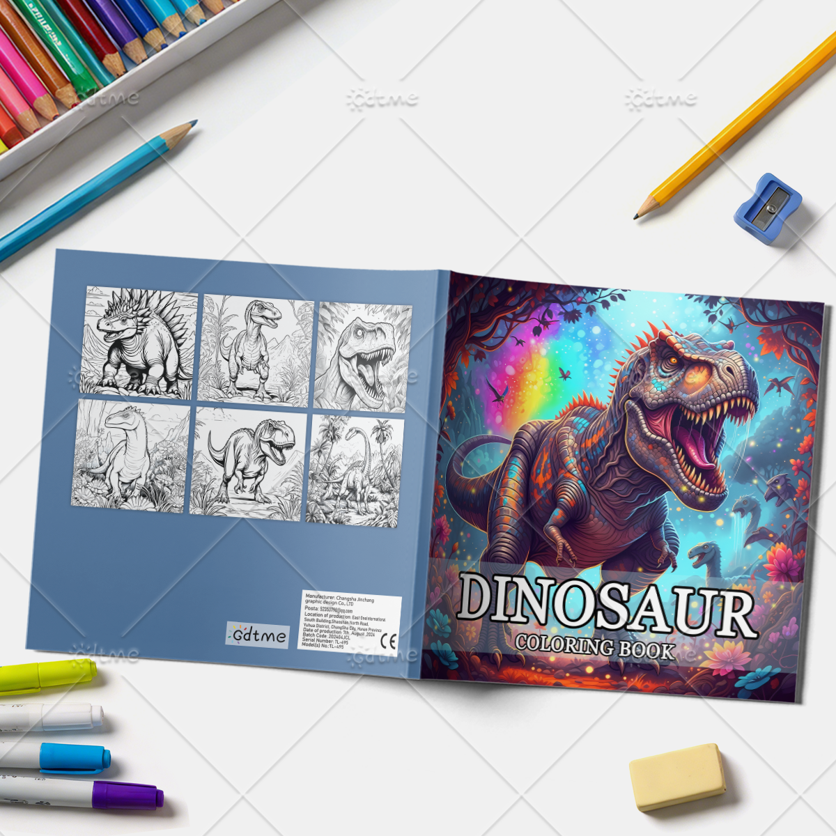 DINOSAUR Coloring Book Adult R – обзор и цена Art Craft Dinosaur