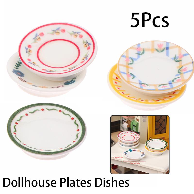 5Pcs 1/12 Dollhouse Mini Plate – обзор и цена Art Craft House