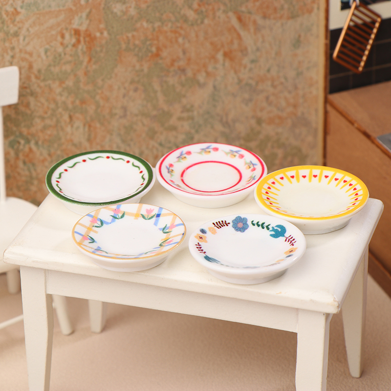 5Pcs 1/12 Dollhouse Mini Plate – обзор и цена Art Craft House