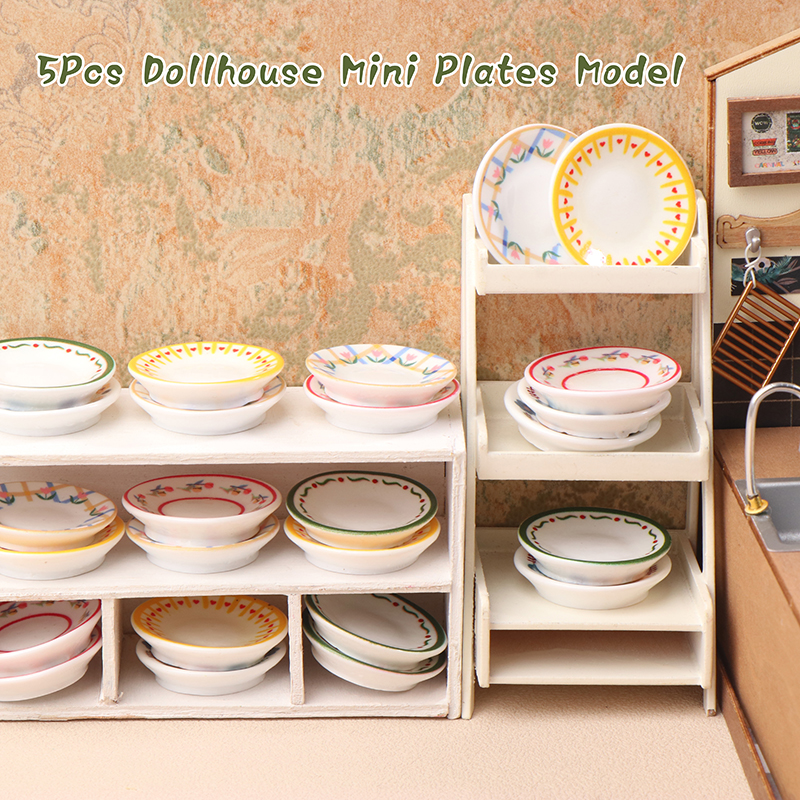 5Pcs 1/12 Dollhouse Mini Plate – обзор и цена Art Craft House