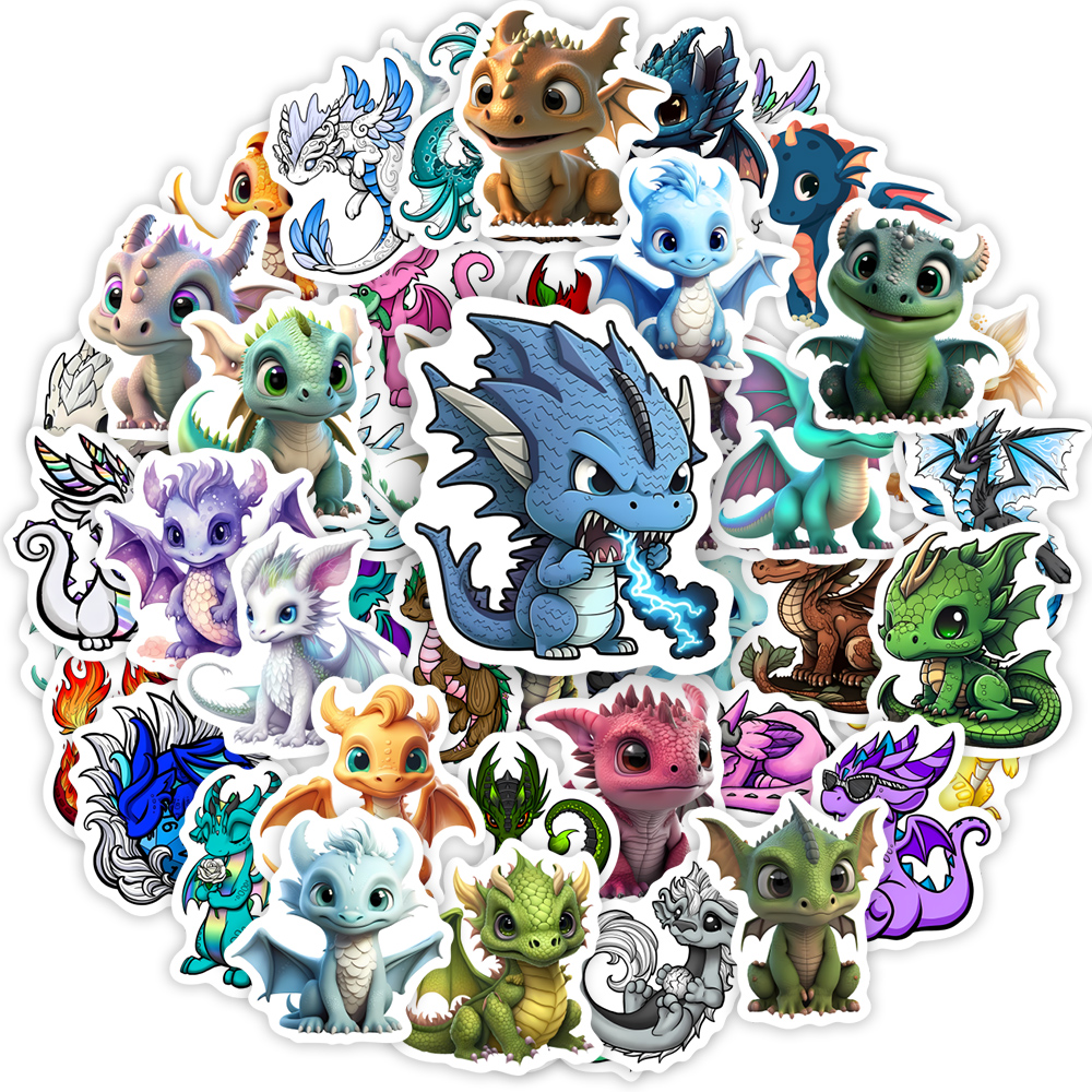 Cartoon Dragon Stickers Cute W – обзор и цена Art Craft Dinosaur