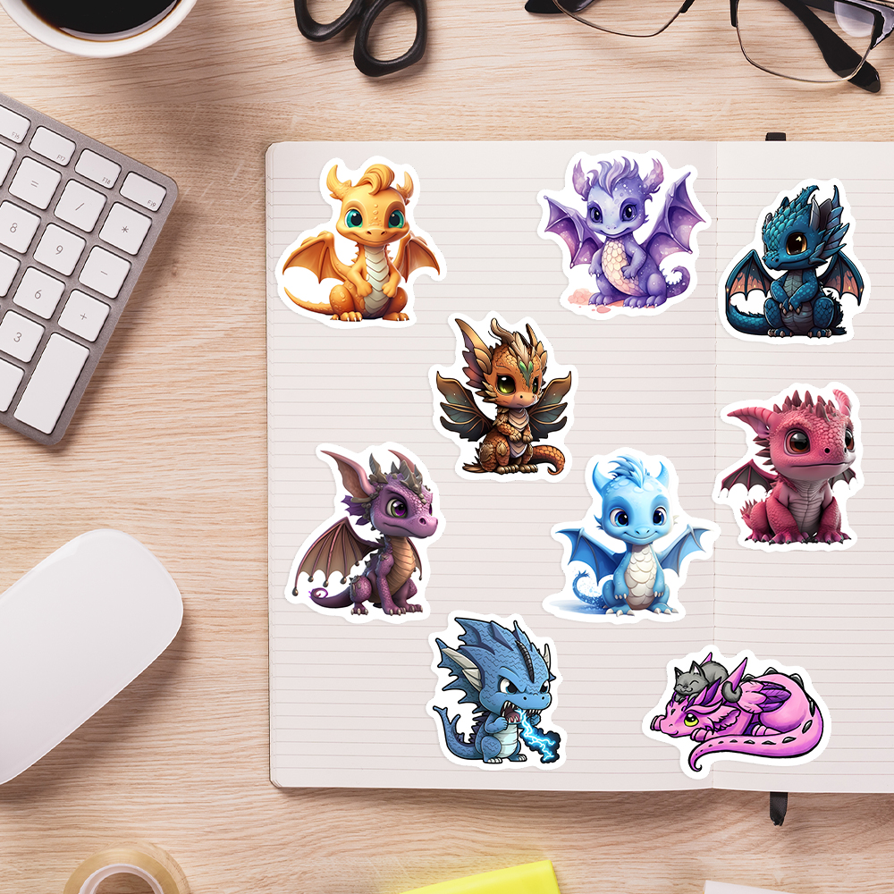 Cartoon Dragon Stickers Cute W – обзор и цена Art Craft Dinosaur