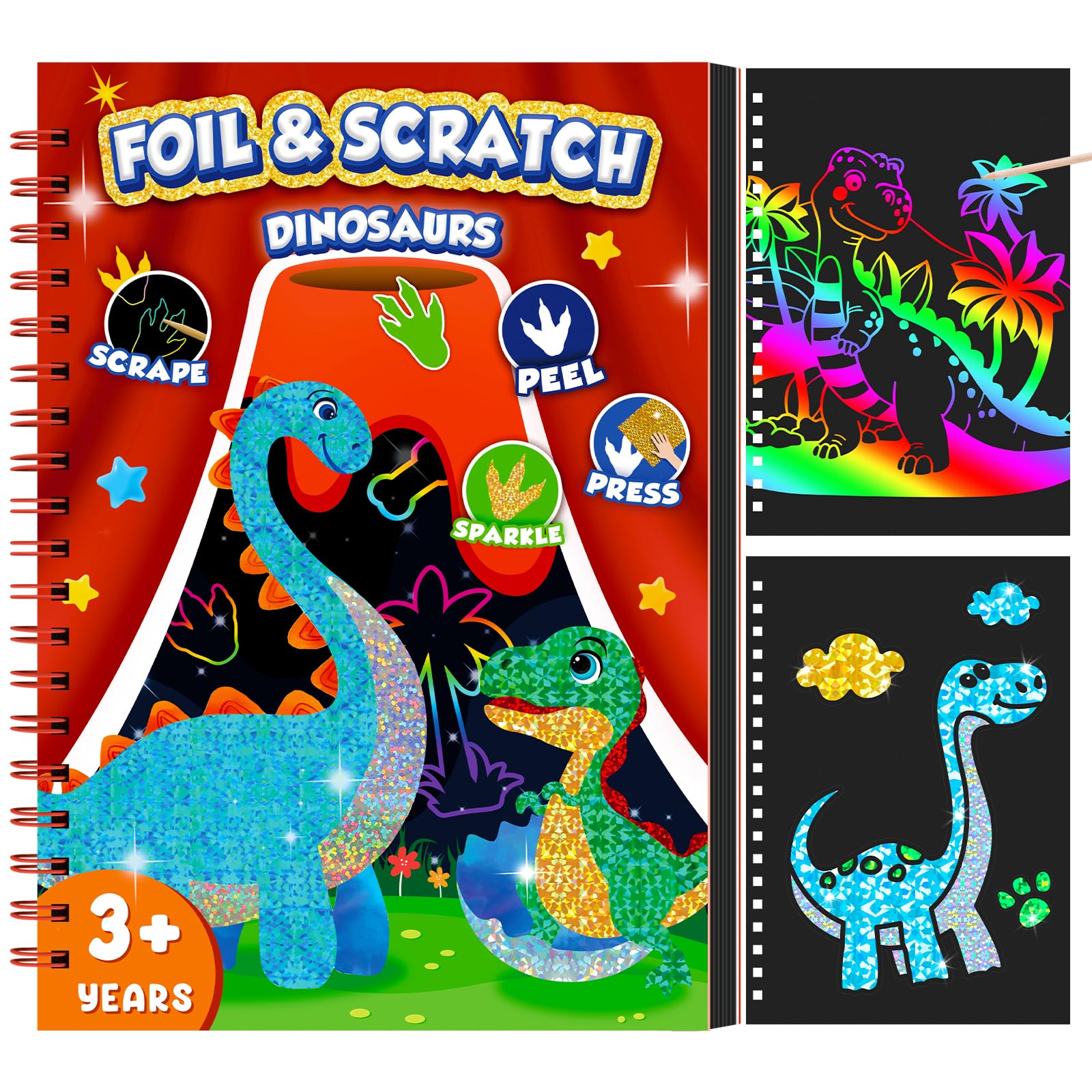 Dinosaur Scratch Art Book for  – обзор и цена Art Craft Dinosaur