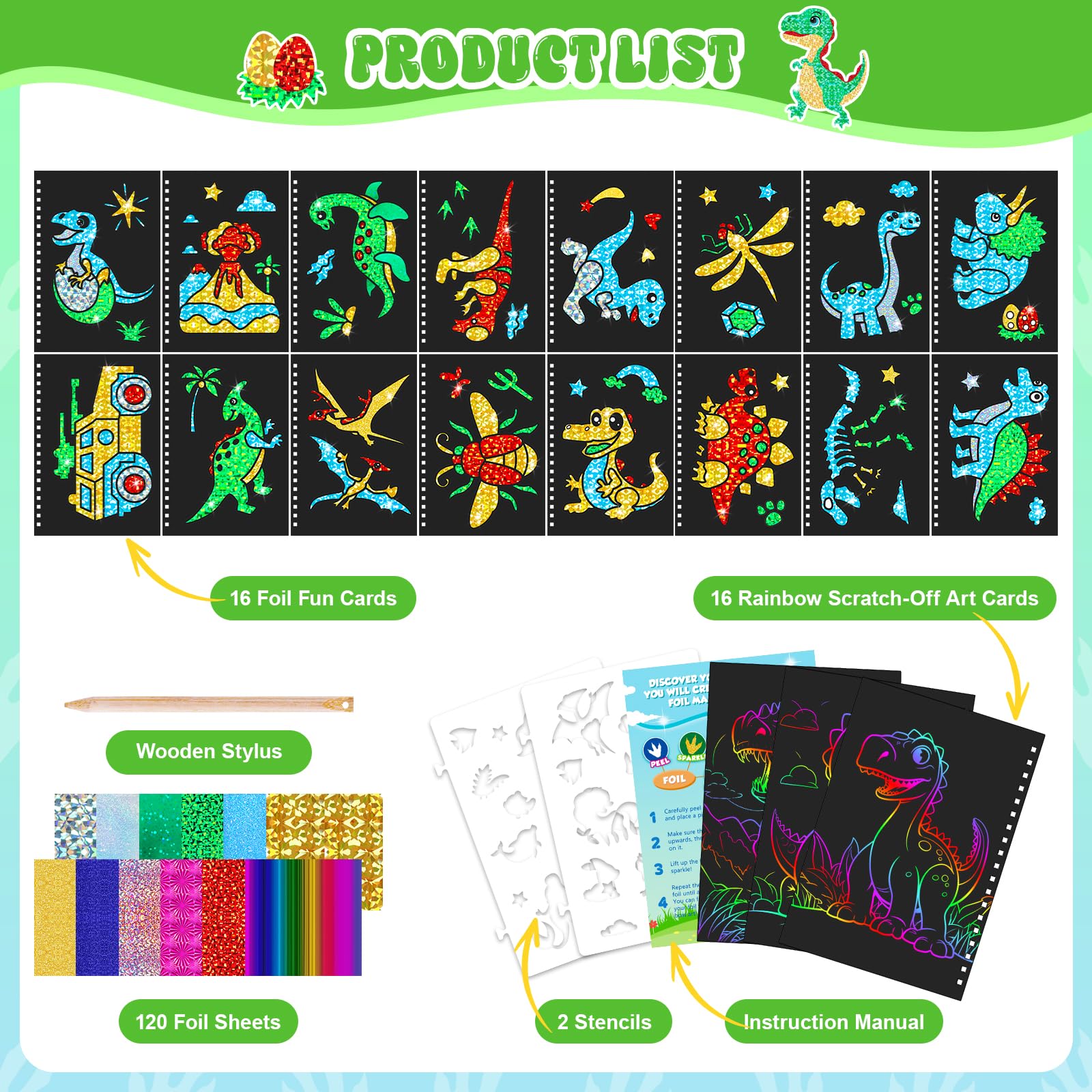 Dinosaur Scratch Art Book for  – обзор и цена Art Craft Dinosaur