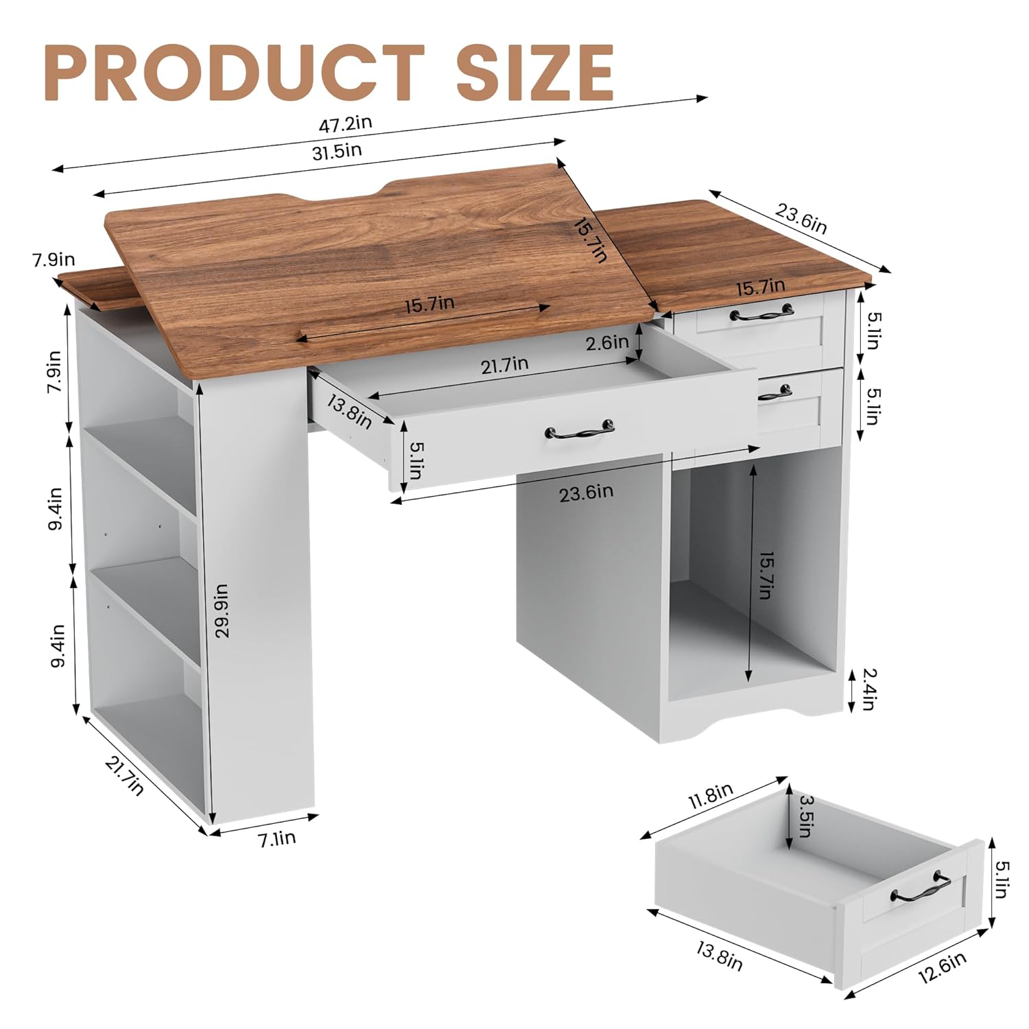 Drafting Table with Storage Ca – обзор и цена Art & Craft Photos