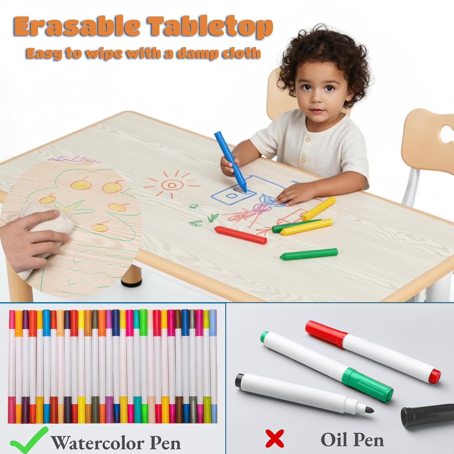 Kids Table and 6 Chairs Set, H – обзор и цена Art Craft Activities For Preschoolers