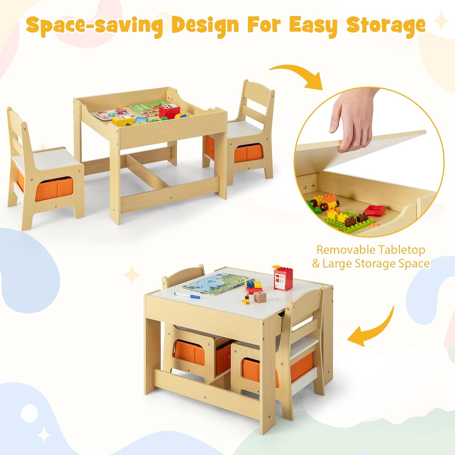 Kids Table and Chair Set, 3 in – обзор и цена Art Craft For Toddlers