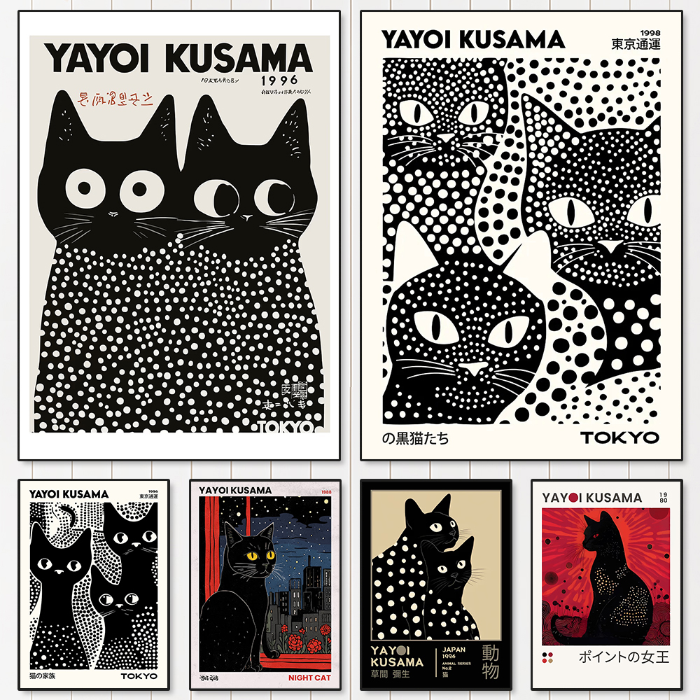 Yayoi Kusama Black Cats Series – обзор и цена Art Craft House