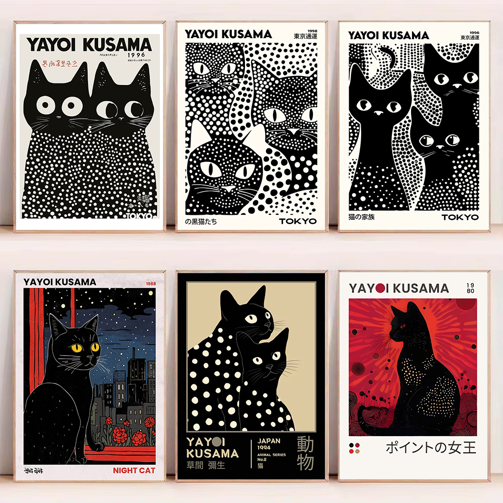 Yayoi Kusama Black Cats Series – обзор и цена Art Craft House