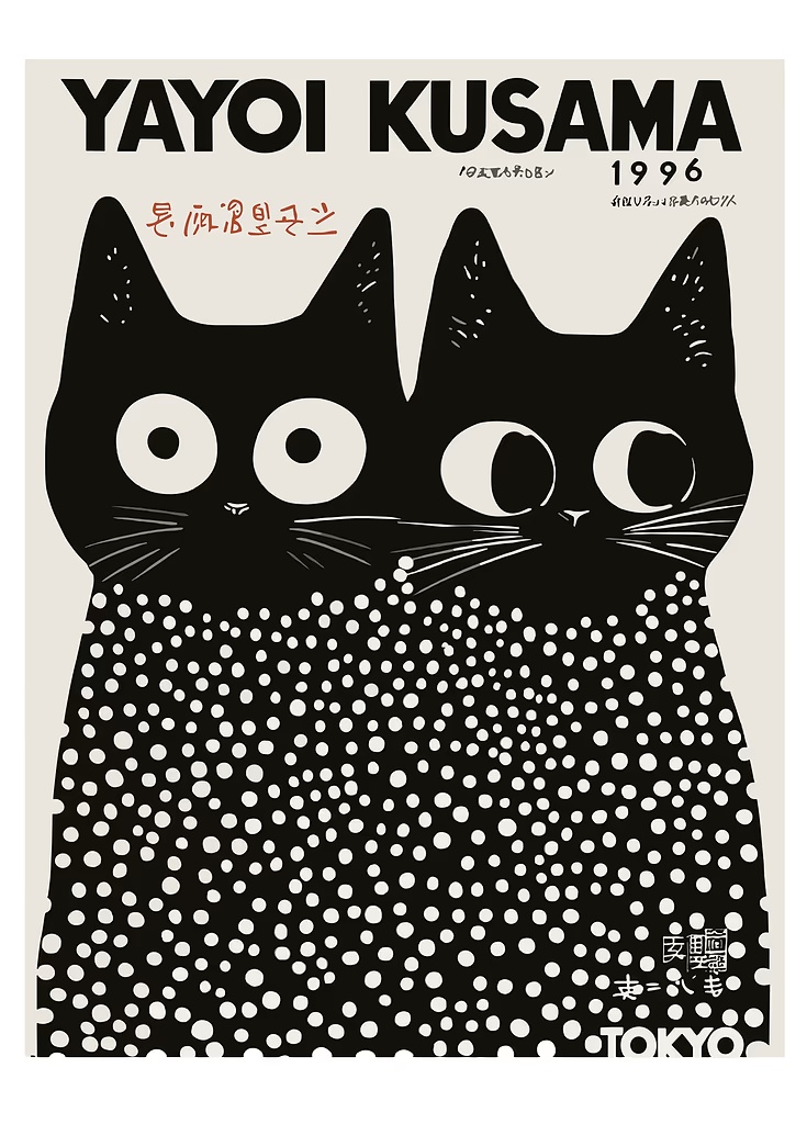 Yayoi Kusama Black Cats Series – обзор и цена Art Craft House