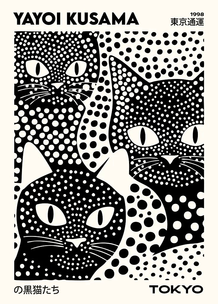 Yayoi Kusama Black Cats Series – обзор и цена Art Craft House