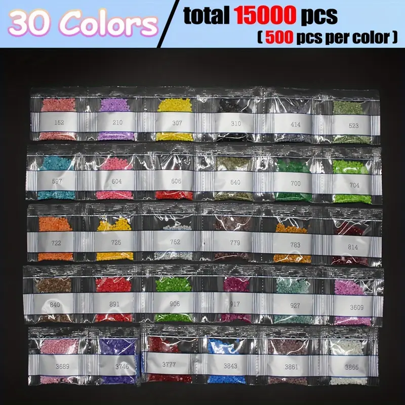 30 Vivid Colored Diamond Paint – обзор и цена Diamond Painting Kit