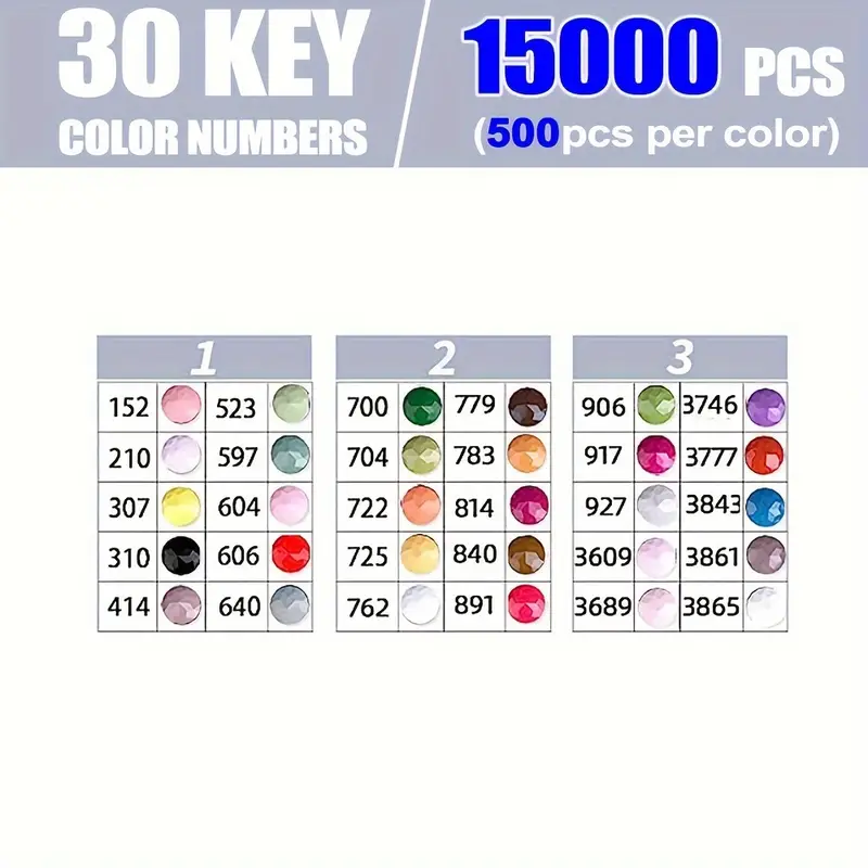 30 Vivid Colored Diamond Paint – обзор и цена Diamond Painting Kit