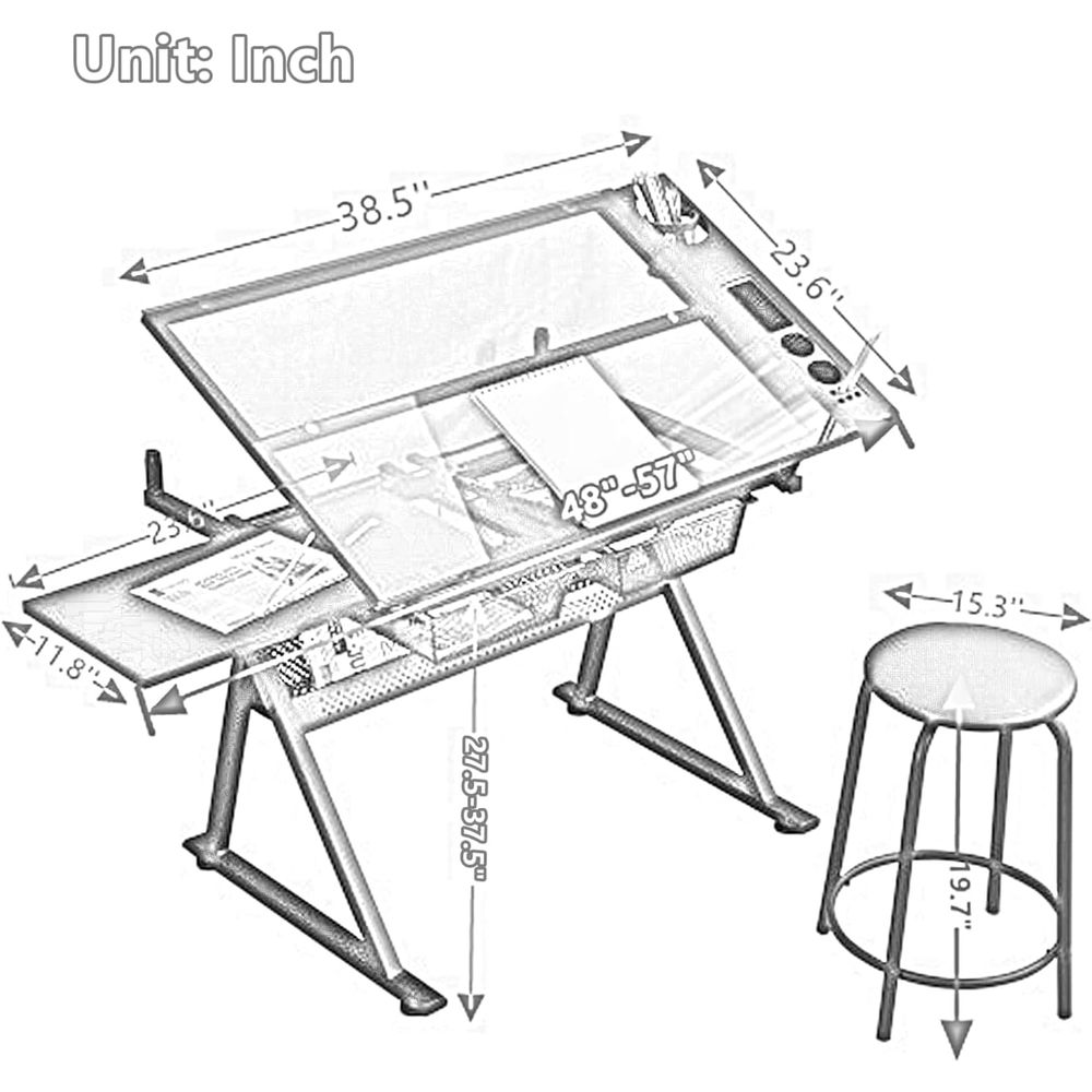 Adjustable Height Glass Art De – обзор и цена Art & Craft Photos