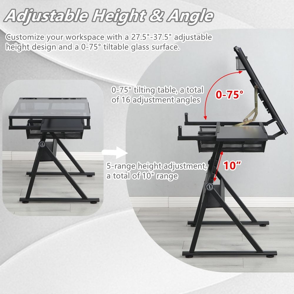 Adjustable Height Glass Art De – обзор и цена Art & Craft Photos