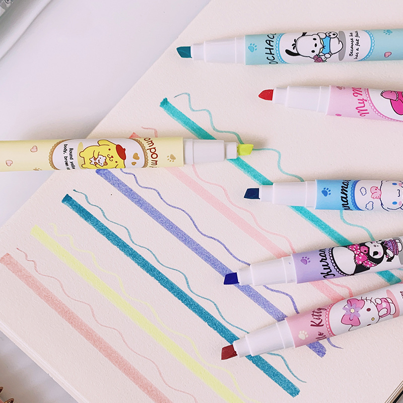 6Pcs Sanrio Hello Kitty Highli – обзор и цена Illustration Marker Set