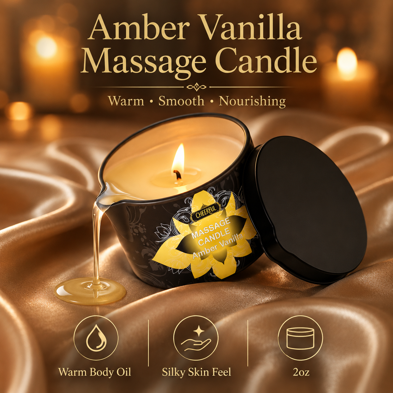 Amber Vanilla Massage Oil Cand – обзор и цена Soy Candle Fragrance Oil