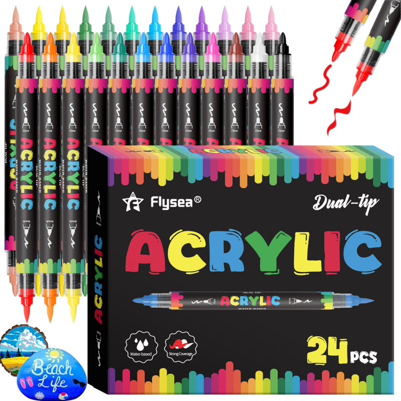 Dual-Tip Acrylic Marker Set, 1 – обзор и цена Art Craft Using Paper