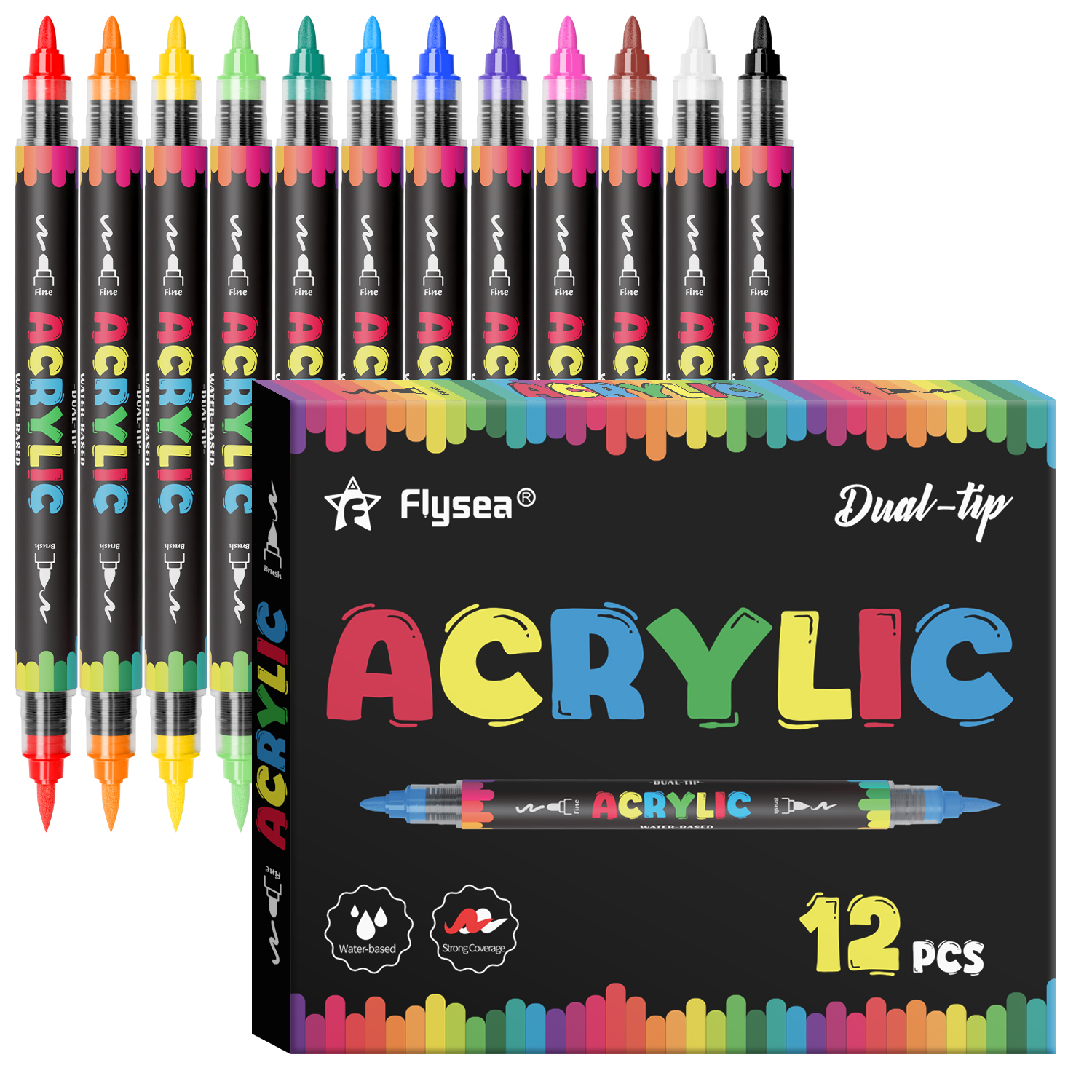Dual-Tip Acrylic Marker Set, 1 – обзор и цена Art Craft Using Paper