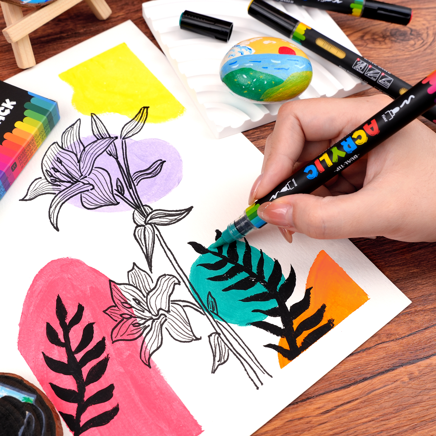Dual-Tip Acrylic Marker Set, 1 – обзор и цена Art Craft Using Paper
