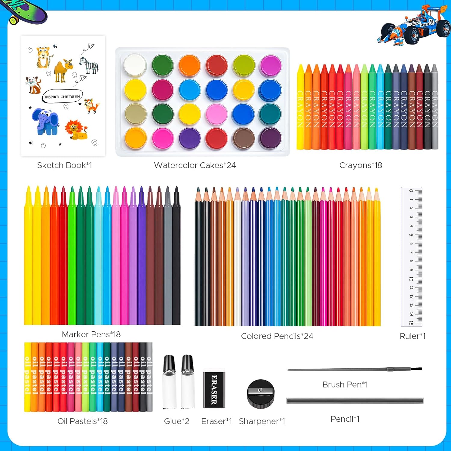 110PCS Arts & Crafts Supplies  – обзор и цена Illustration Marker Set