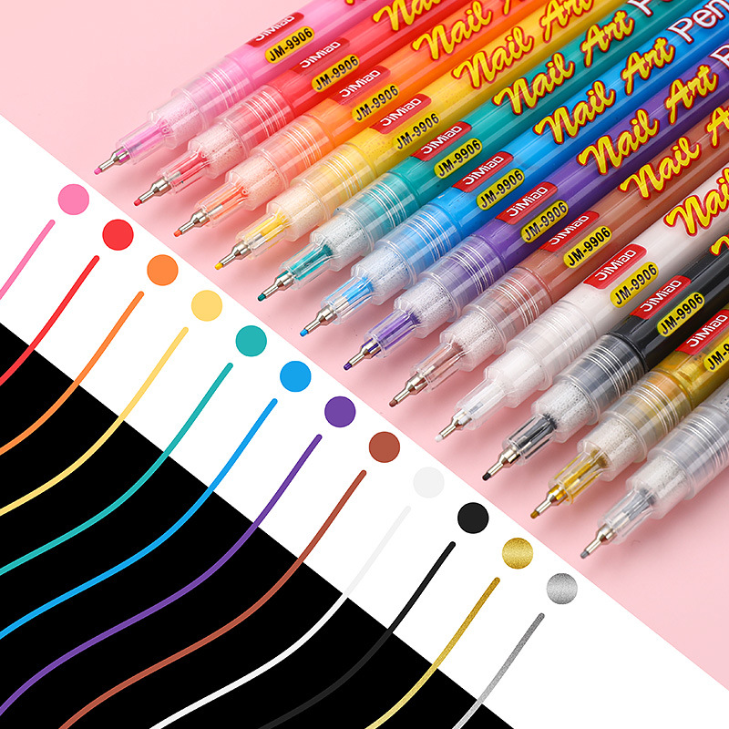 12 Colors Marker Nail Art Pen  – обзор и цена Illustration Marker Set
