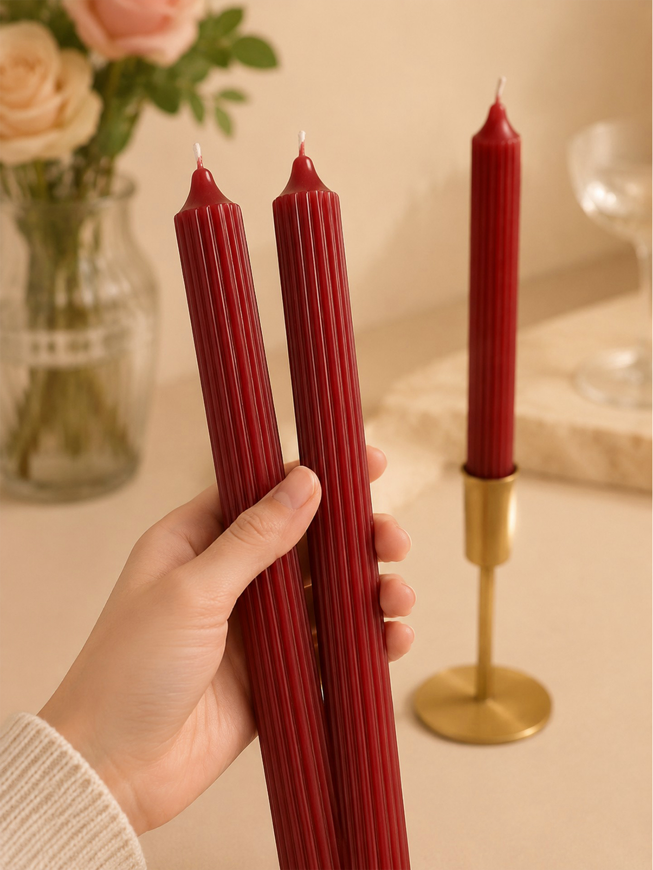 4pcs 25cm wine red aromatherap – обзор и цена Soy Candle Fragrance Oil