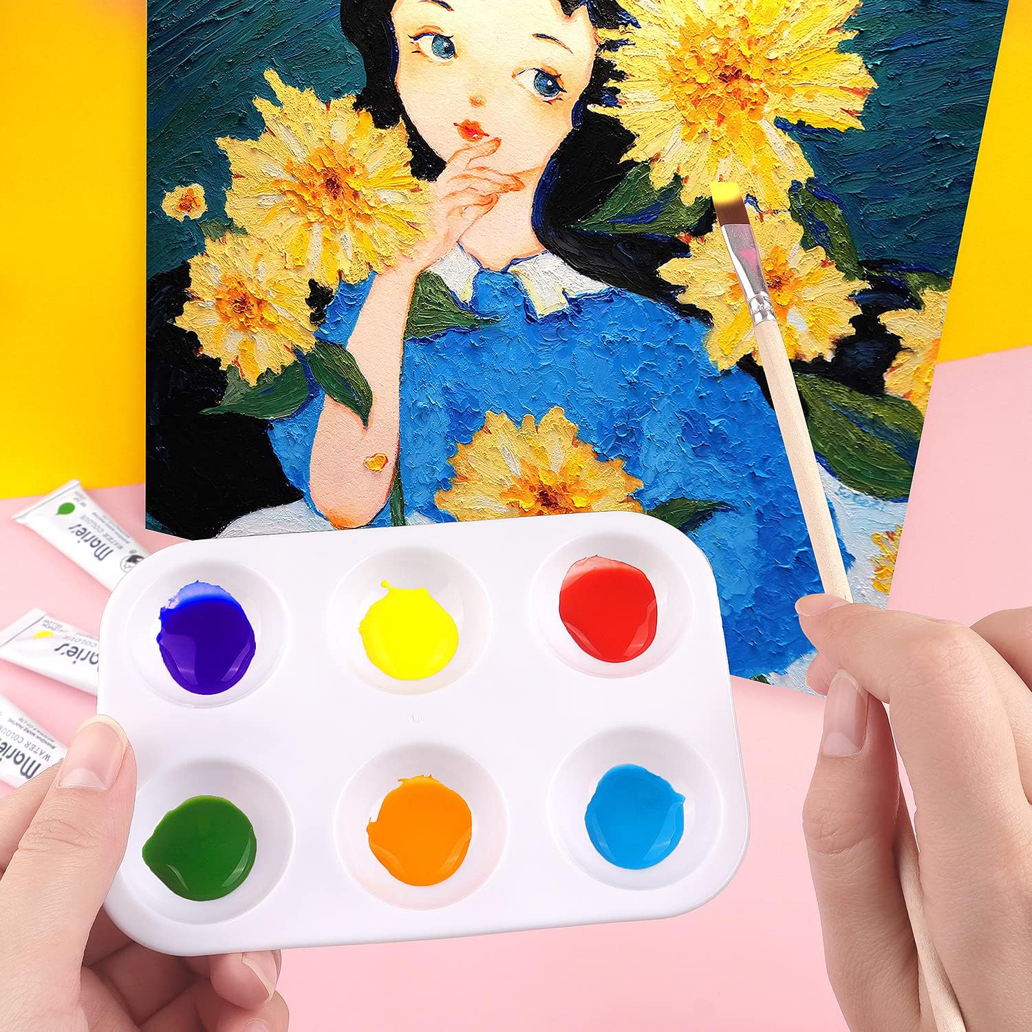White Plastic Paint Tray Palet – обзор и цена Art Craft For 3 Year Old