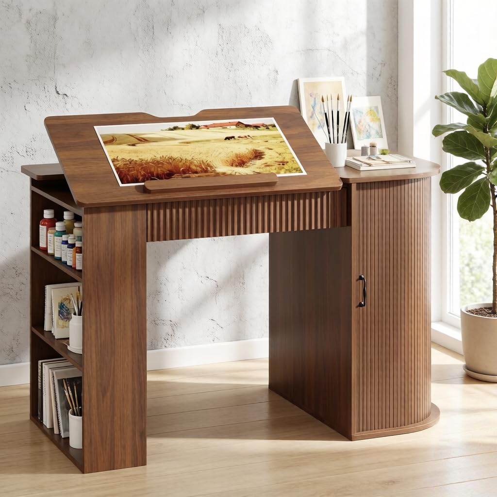 Drafting Table with Storage Ca – обзор и цена Art & Craft Photos