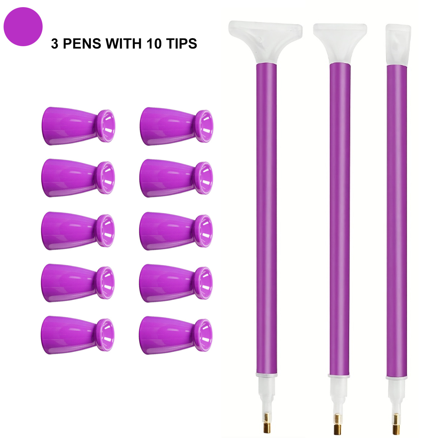 10 Silicone Tips & 3 Pens Diam – обзор и цена Diamond Painting Kit