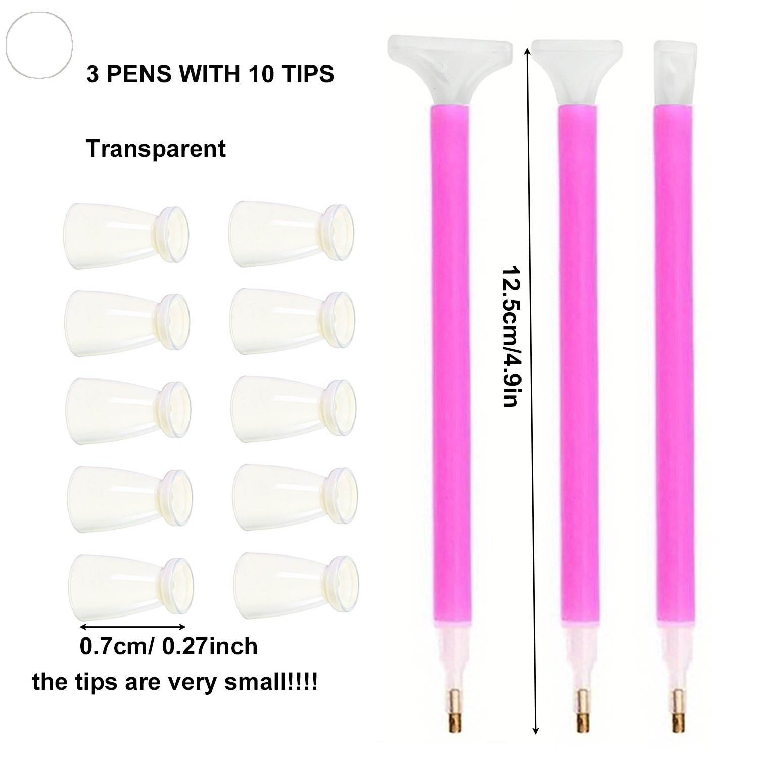 10 Silicone Tips & 3 Pens Diam – обзор и цена Diamond Painting Kit