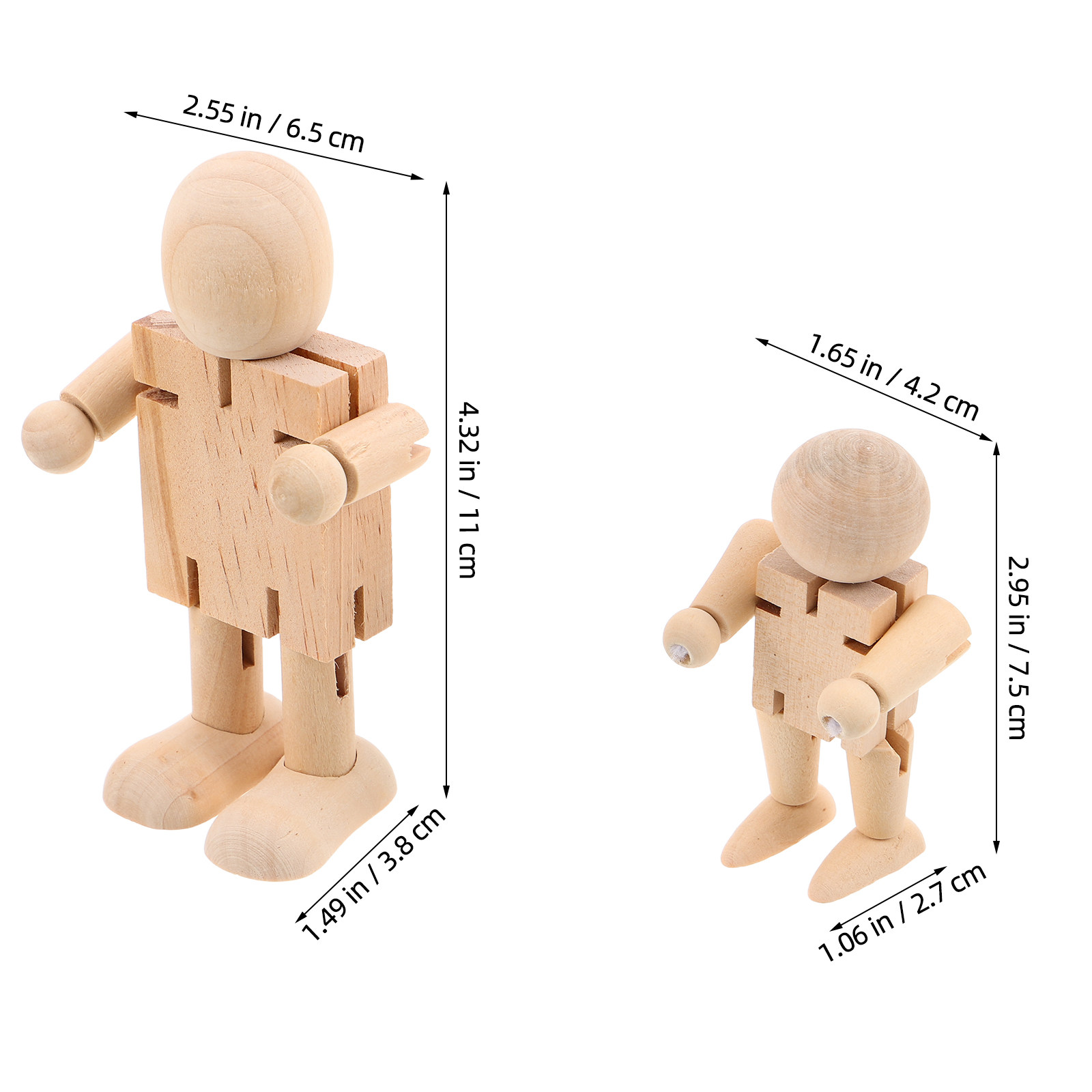 10Pcs Paintable Wooden Peg Fig – обзор и цена Art Craft Robot