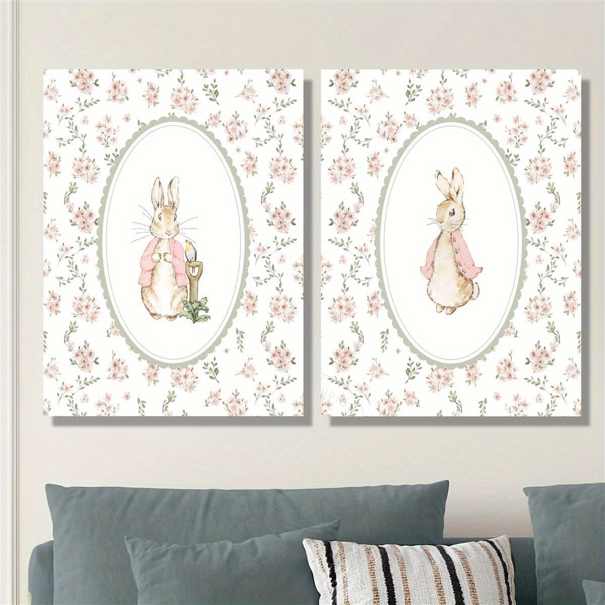 2pcs Retro Easter Rabbit Canva – обзор и цена Art Craft House