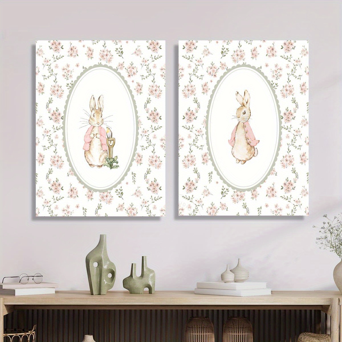 2pcs Retro Easter Rabbit Canva – обзор и цена Art Craft House