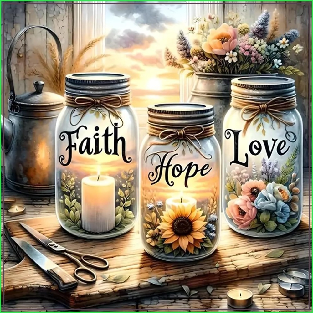 Faith Hope Love 5D Diamond Pai – обзор и цена Diamond Painting Kit