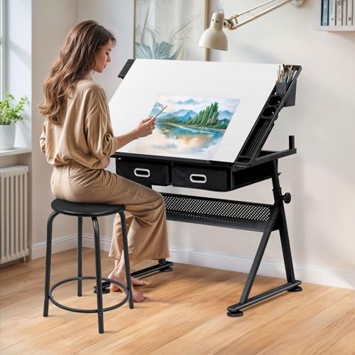 Drafting Table Drawing Desk w/ – обзор и цена Art & Craft Photos
