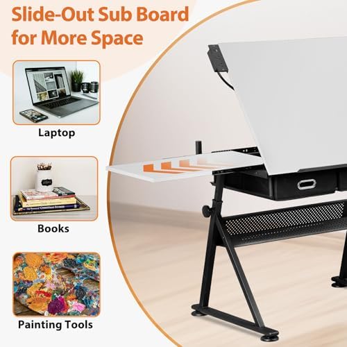 Drafting Table Drawing Desk w/ – обзор и цена Art & Craft Photos
