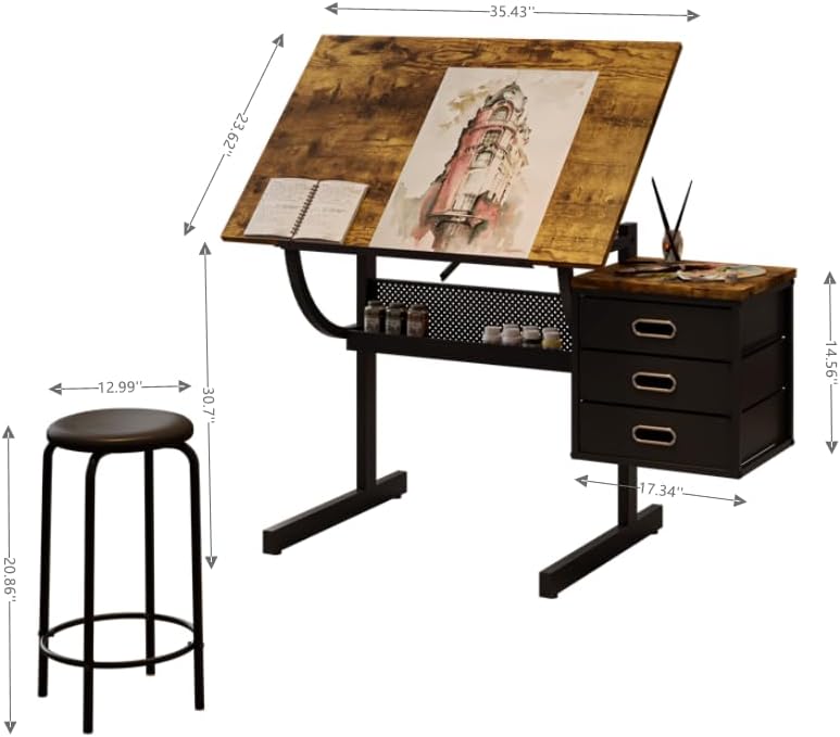 Adjustable Art Desk with Stora – обзор и цена Art & Craft Photos