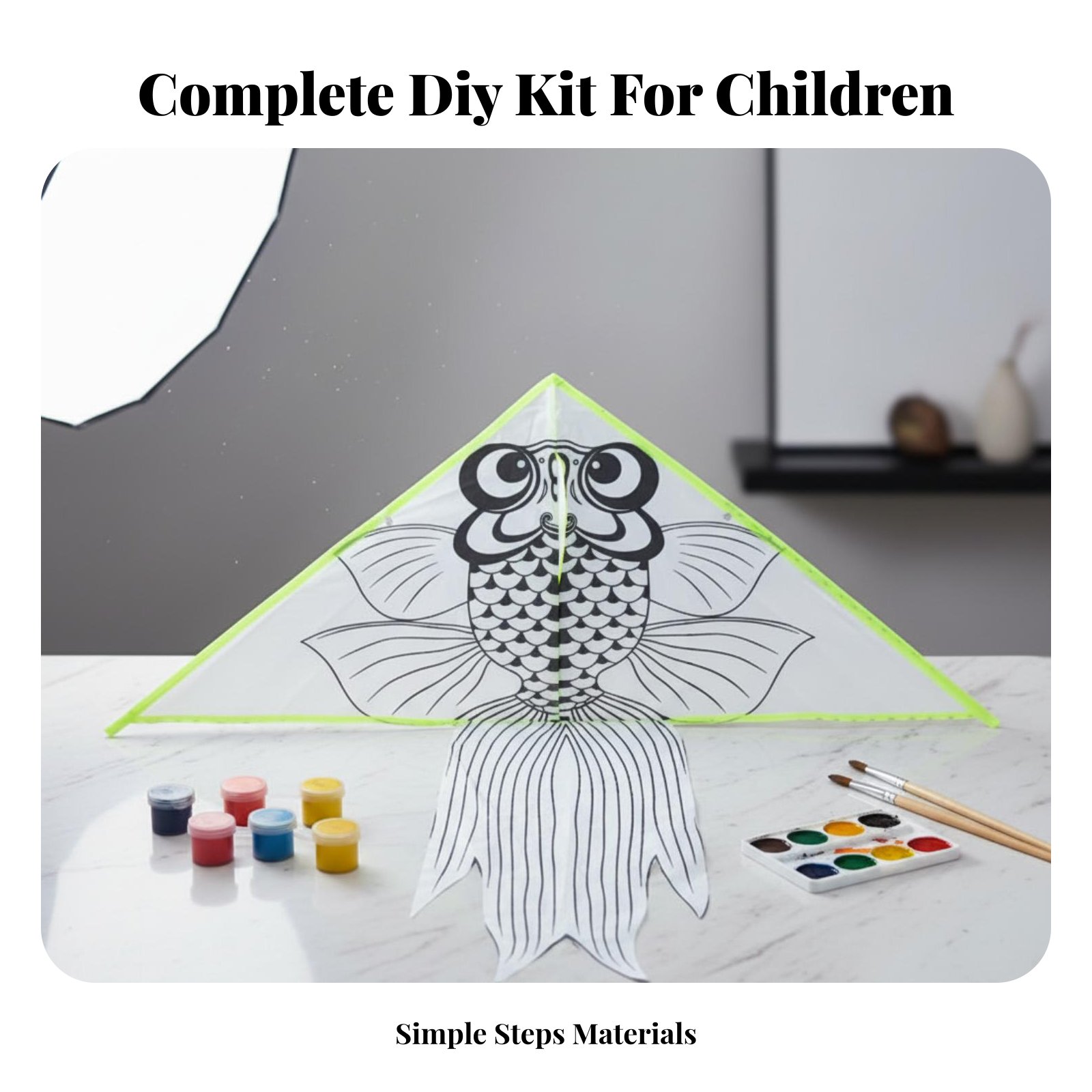 DIY Kite Craft Kit for Kids, B – обзор и цена Art Craft Kite