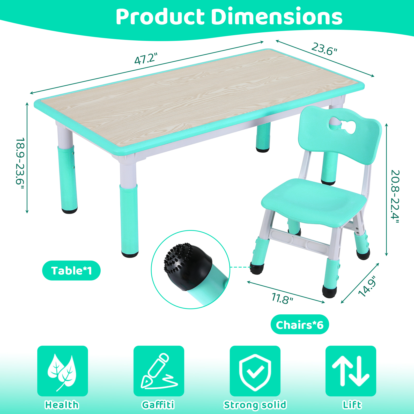 AOOU Kids Table and 6 Chairs S – обзор и цена Art Craft Activities For Preschoolers