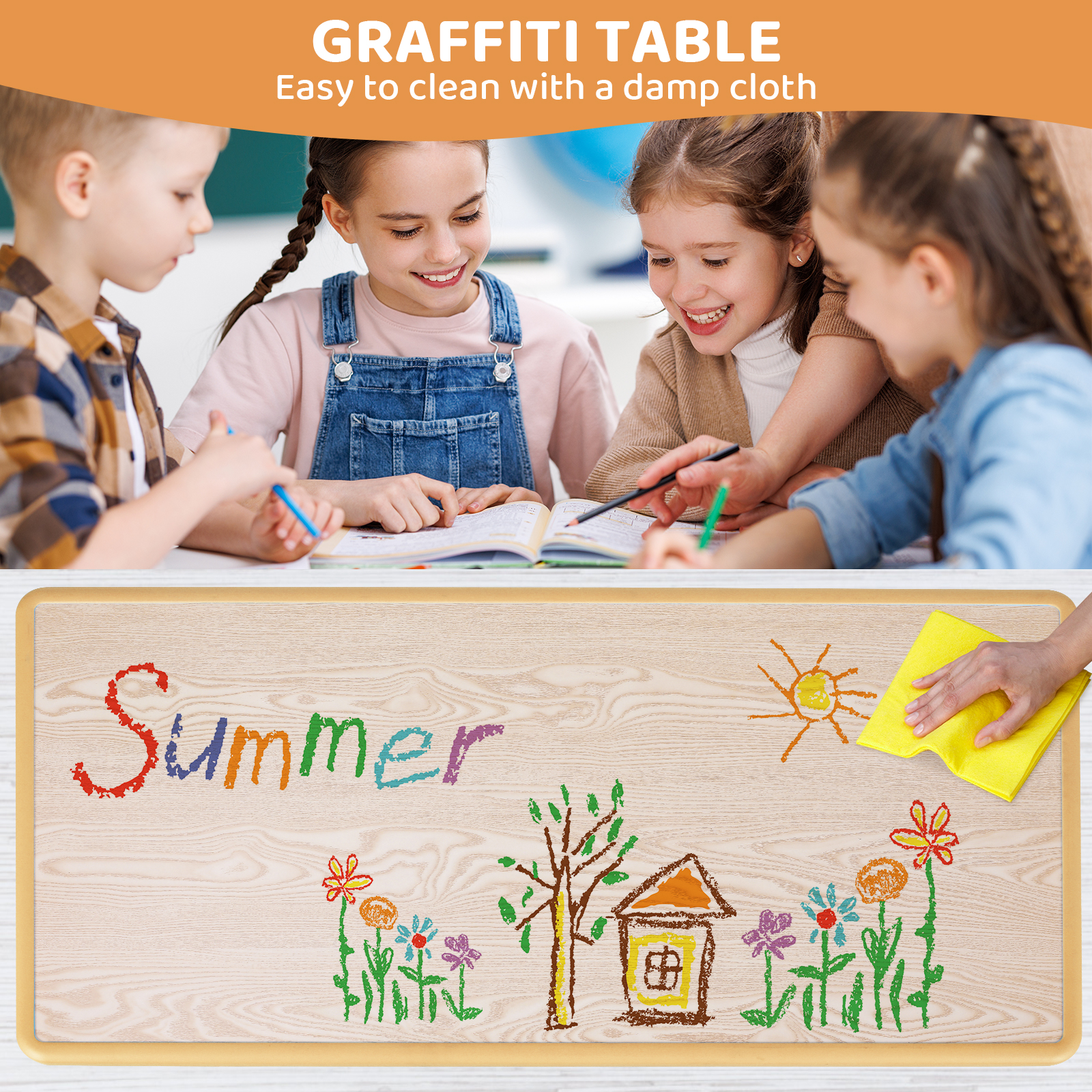 AOOU Kids Table and 6 Chairs S – обзор и цена Art Craft Activities For Preschoolers