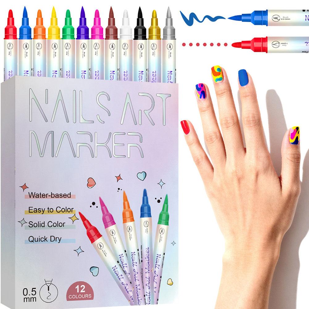 12 Colors Nail Art Marker Pens – обзор и цена Illustration Marker Set