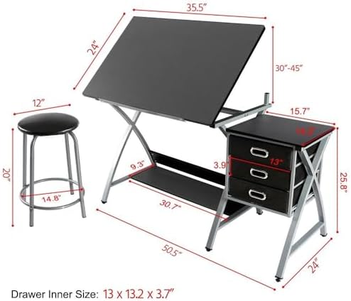 Drafting Desk, Drawing Table f – обзор и цена Art & Craft Photos